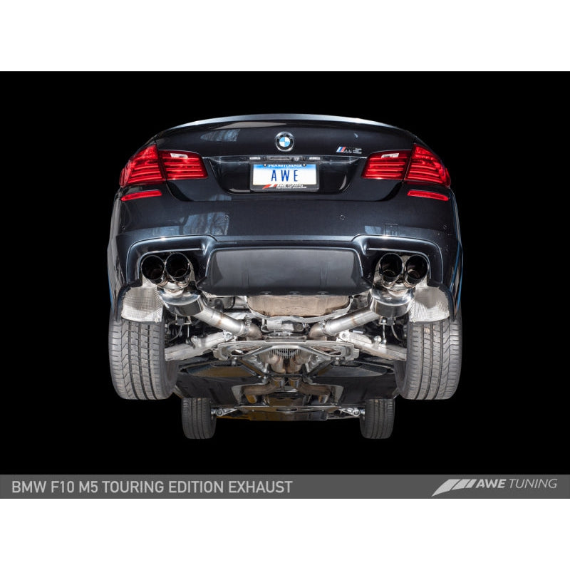 AWE Tuning BMW F10 M5 Touring Edition Axle-Back Exhaust Diamond Black Tips