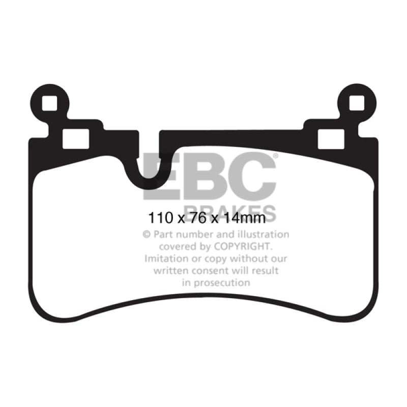EBC Redstuff Brake Pads -  08-13 Mercedes-Benz C63 AMG (W204) 6.2 - Rear Brake Pads