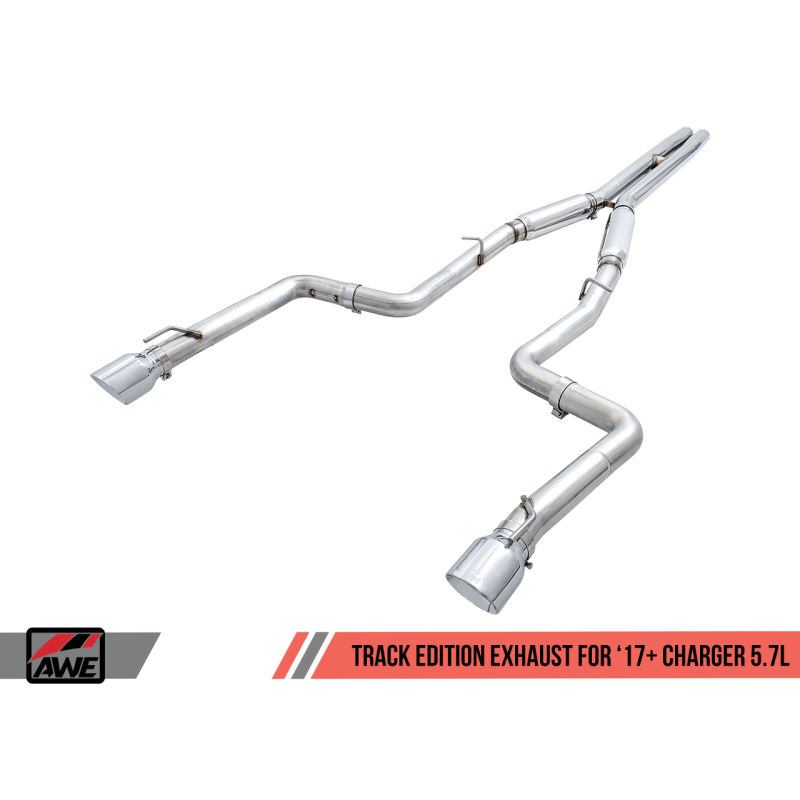 AWE Tuning 2017+ Dodge Charger 5.7L Track Edition Exhaust - Chrome Silver Tips