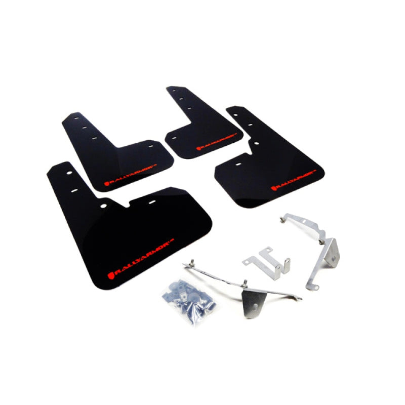 Rally Armor 13-17 Subaru XV Crosstrek Red Mud Flap w/ White Logo - T1 Motorsports