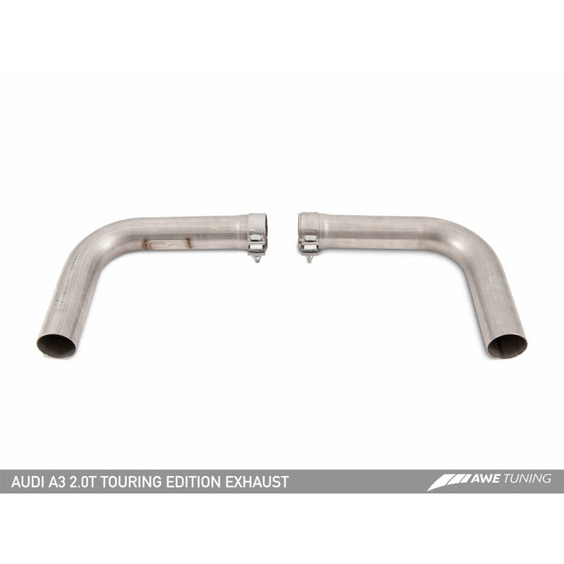 AWE Tuning Audi 8V A3 Touring Edition Exhaust - Dual Outlet Diamond Black 90 mm Tips