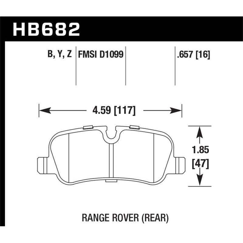 Hawk 05-09 Range Rover LR3 D1099 LTS Street Rear Brake Pads - T1 Motorsports
