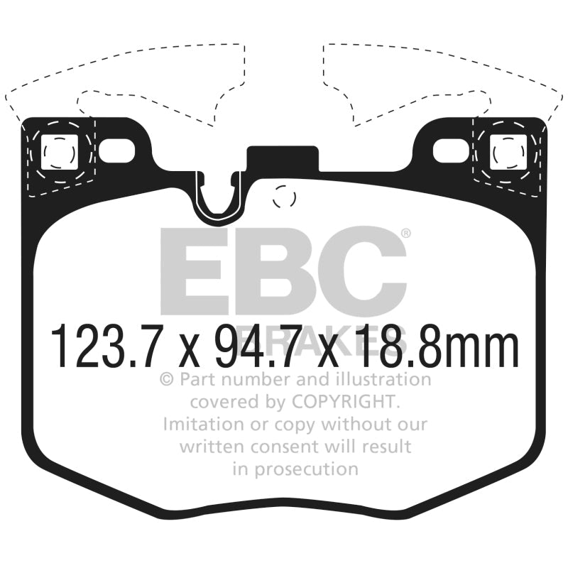 EBC Redstuff Brake Pads -  2017+ BMW 530 2.0L Turbo (G30) - Front Brake Pads