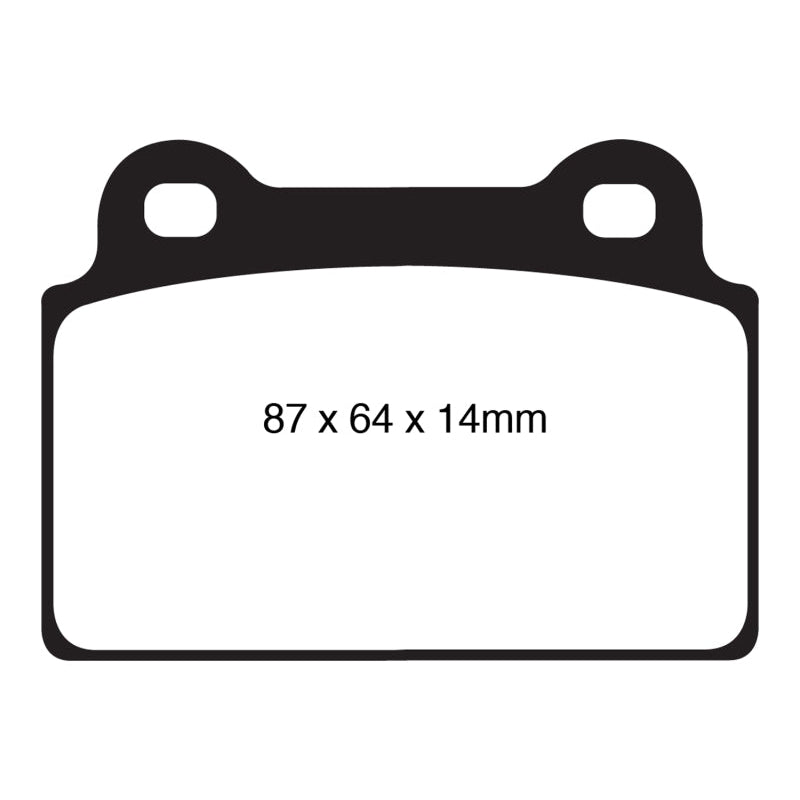 EBC Redstuff Brake Pads -  08-16 Mitsubishi Lancer Evo 10 2.0 Turbo (1 piece rotor) - Rear Brake Pads