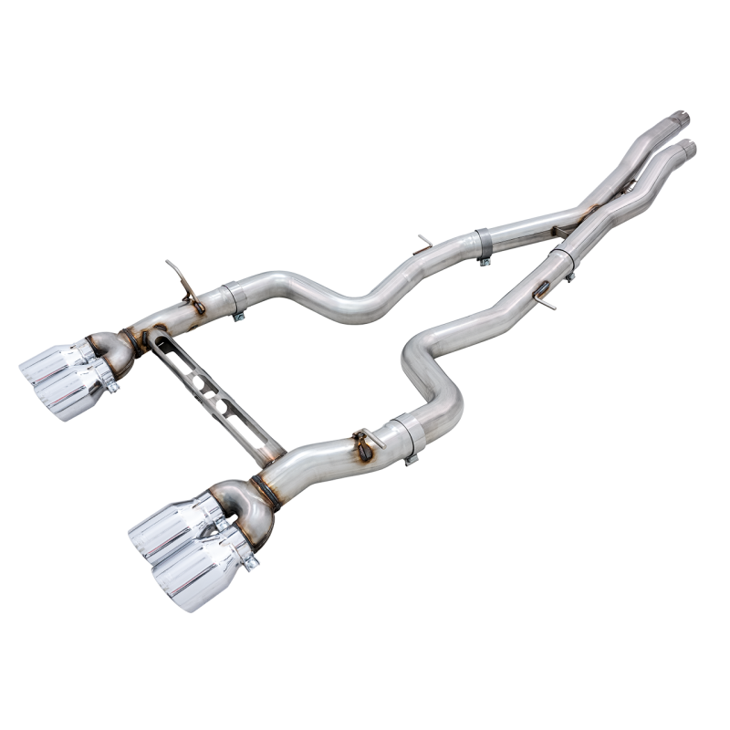 AWE Tuning BMW F8X M3/M4 Track Edition Catback Exhaust - Chrome Silver Tips - T1 Motorsports