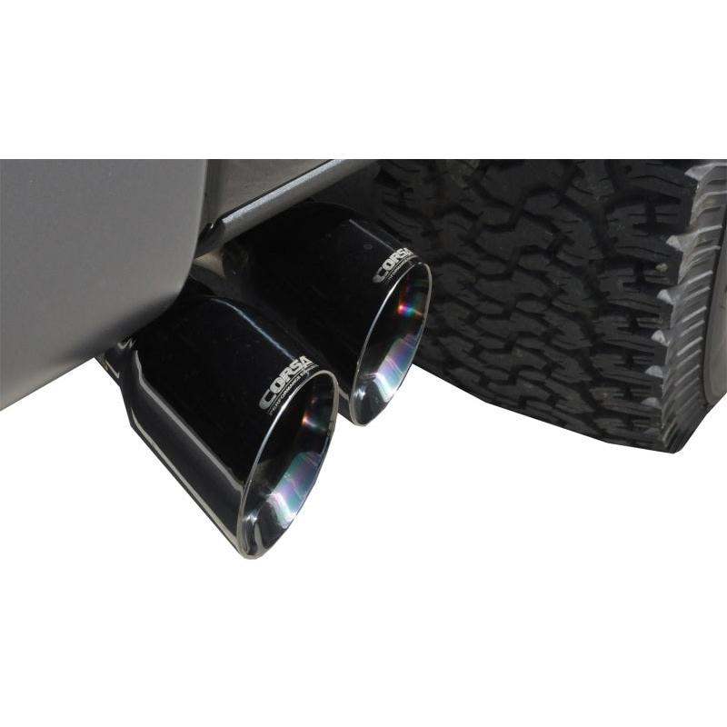 Corsa Sport Cat-Back Exhaust w/ Black Twin Tips - 2011-2014 Ford F-150 EcoBoost 3.5L V6