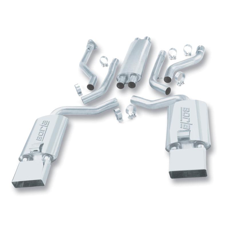 Borla Touring SS Catback Exhaust - 1992-1996 Chevrolet Corvette Hatchback/Conv 5.7L 8cyl 4/6 Spd