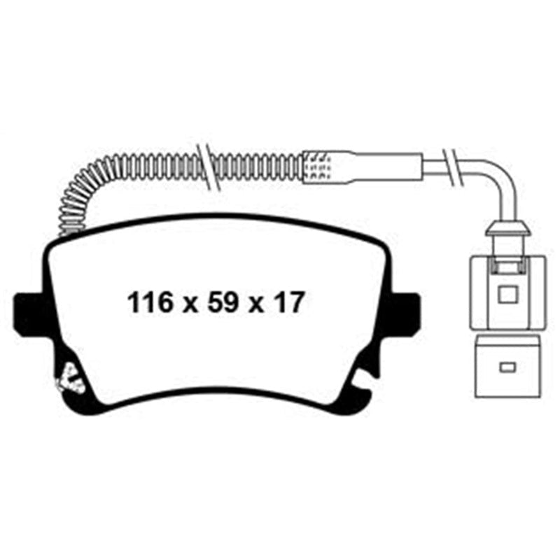 EBC Redstuff Brake Pads -  09-11 Audi A6 Quattro 3.0 Supercharged - Rear Brake Pads