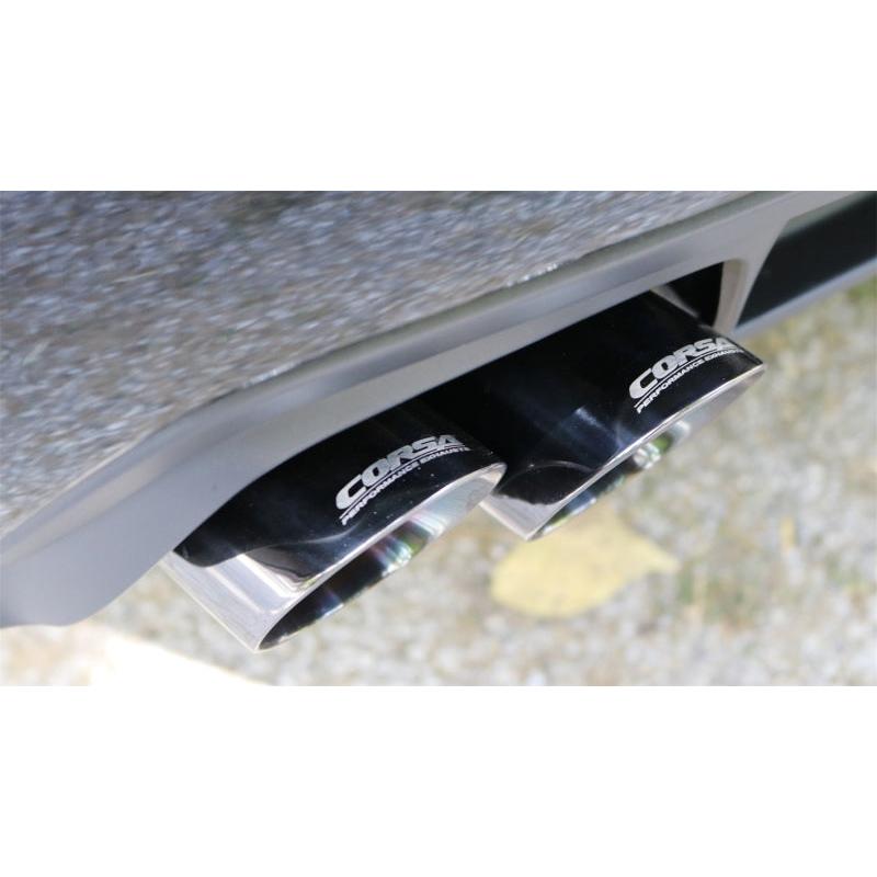 Corsa Sport Cat-Back Exhaust w/ Twin 3.0in Black Tips - 2011-2014 Dodge Charger SXT