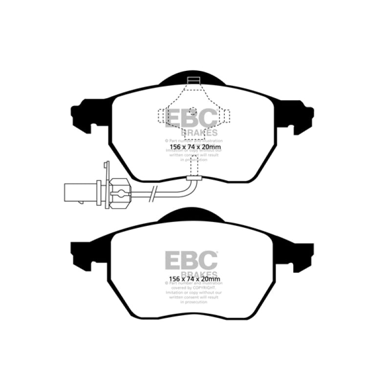 EBC Redstuff Brake Pads -  03-04 Audi A4 1.8 Turbo - Front Brake Pads