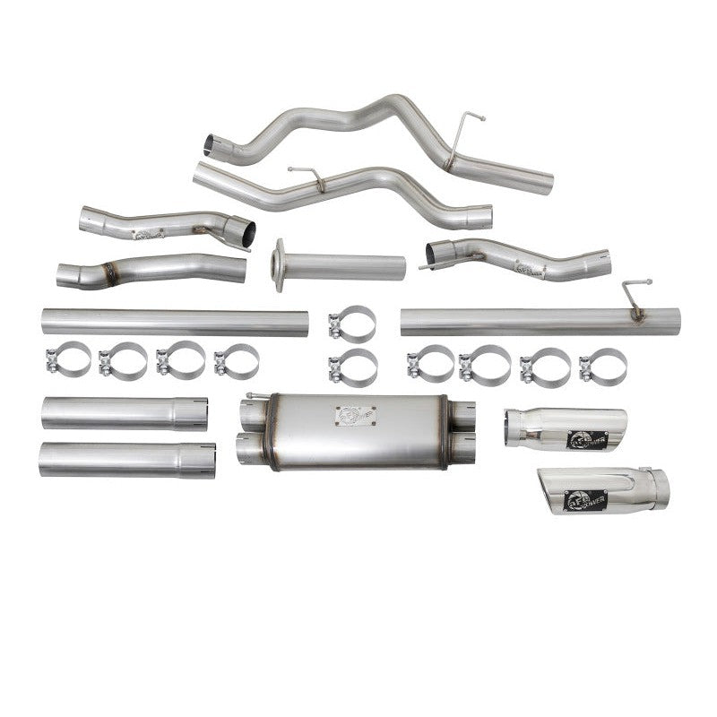 aFe MACHForce XP Exhaust Cat-Back SS-409 2017 Ford F-150 Raptor V6-3.5L (tt) w/ Polished Tips
