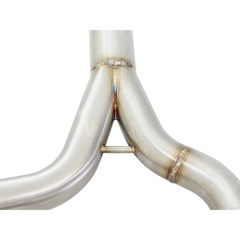 aFe MACHForce XP SS-304 Black Tip 2.5in Dia Axle Back Exhaust 12-15 BMW 335i (F30) 3.0L (t)