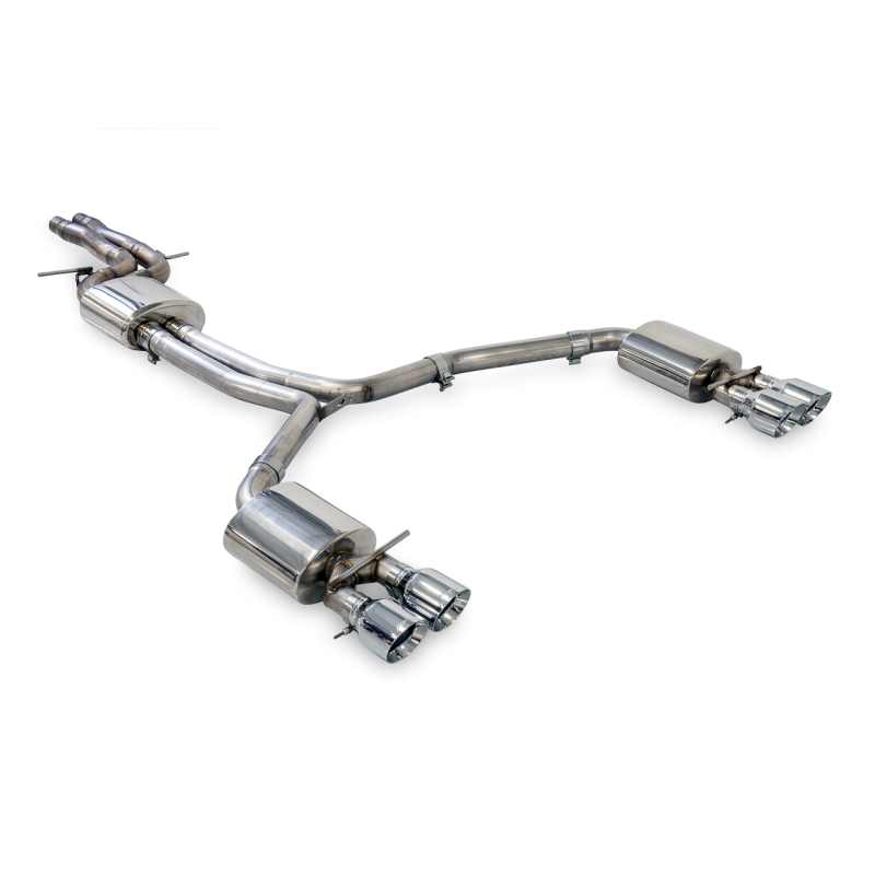 AWE Tuning Audi C7.5 A6 3.0T Touring Edition Exhaust - Quad Outlet Chrome Silver Tips - T1 Motorsports