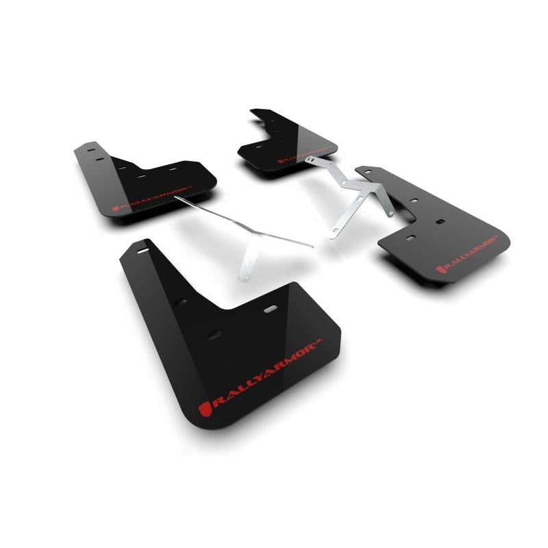 Rally Armor - 23-24 Acura Integra + Integra Type-S Black UR Mud Flap W/Red Logo (No Drilling Req.)