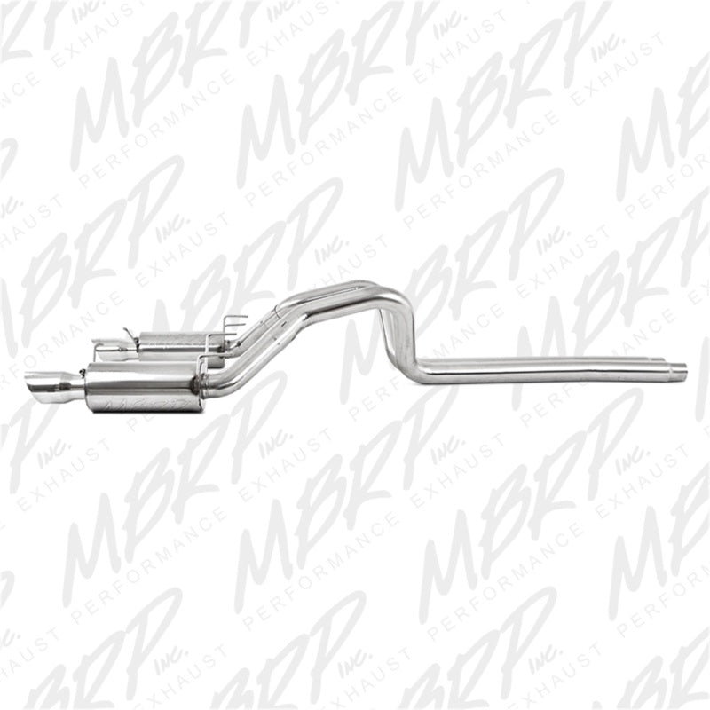 MBRP 11-14 Ford Mustang GT 5.0L Dual Split Rear Street Version T409 3in Cat Back Exhaust System - T1 Motorsports