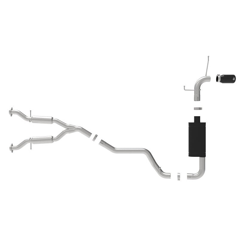 aFe Large Bore HD 3in 304 SS Cat-Back Exhaust w/ Black Tips 14-19 Jeep Grand Cherokee (WK2) V6-3.6L