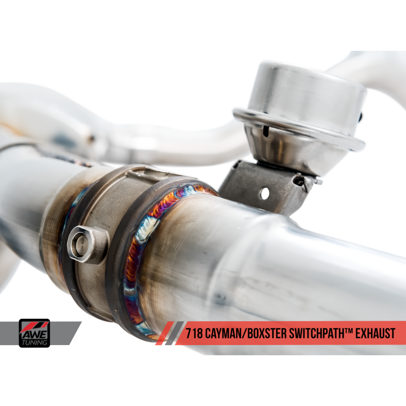 AWE Tuning Porsche 718 Boxster / Cayman SwitchPath Exhaust (PSE Only) - Diamond Black Tips - T1 Motorsports