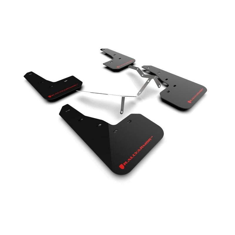 Rally Armor 2022 Honda Civic (Incl. Si/Sport/Touring) Black UR Mud Flap w/ Red Logo