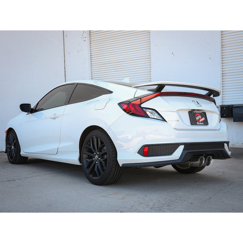 aFe Takeda 2.5in 304SS Cat-Back Exhaust System 17-20 Honda Civic SI Coupe L4-1.5L (t) - Polished Tip
