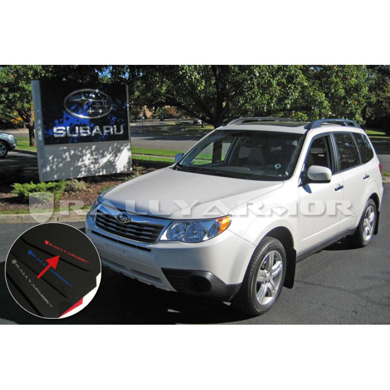 Rally Armor 09-13 Subaru Forester Black UR Mud Flap w/ Red Logo