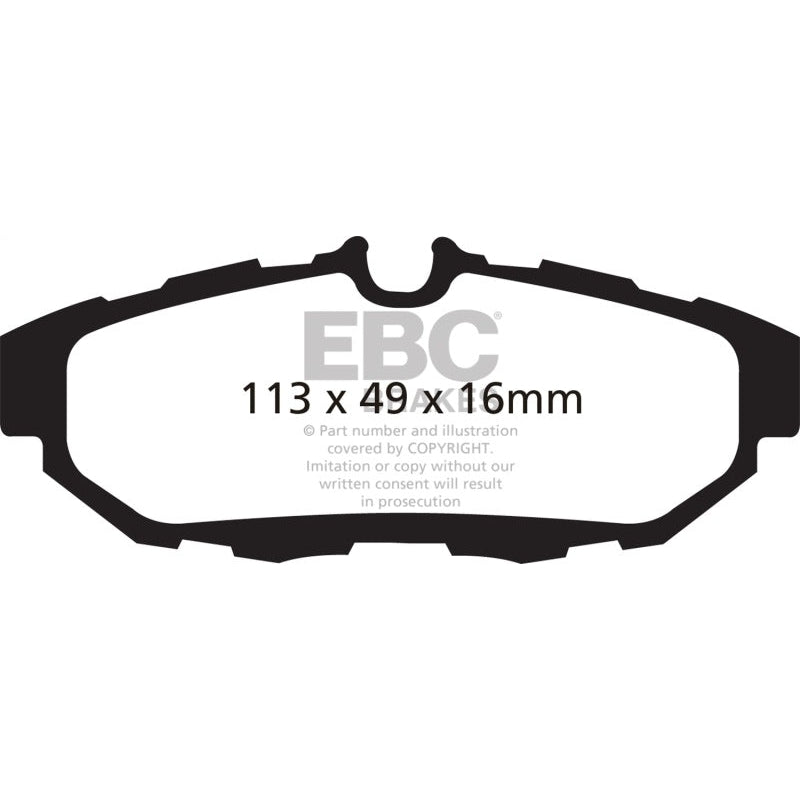 EBC Redstuff Brake Pads -  10-14 Ford Mustang 3.7 - Rear Brake Pads