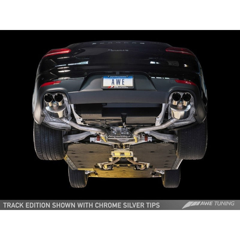 AWE Tuning Panamera 2/4 Track Edition Exhaust (2014+) - w/Chrome Silver Tips