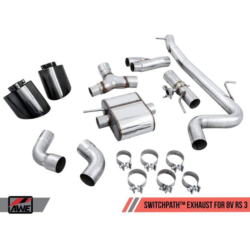 AWE Tuning 18-19 Audi TT RS Coupe 8S/MK3 2.5L Turbo SwitchPath Exhaust Conversion Kit