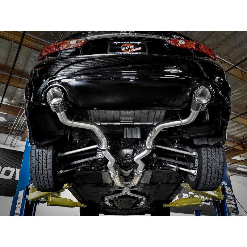 aFe Takeda 2.5in 304 SS Cat-Back Exhaust System w/ Carbon Fiber Tips 16-18 Infiniti Q50 V6-3.0L (tt)