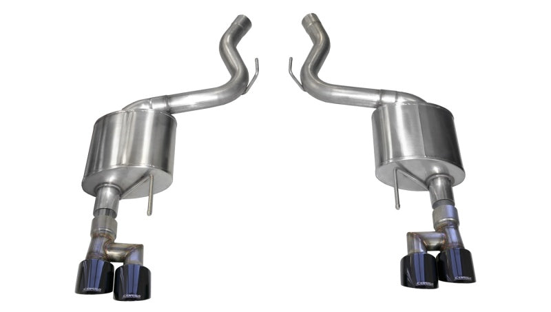 Corsa 3in Touring Axle-Back Exhaust (Black Tips) - 2018-2023 Ford Mustang 5.0L