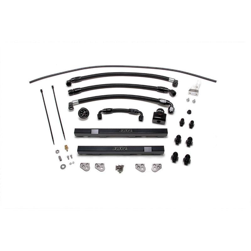 AMS Performance 2009+ Nissan GT-R R35 Alpha Fuel Rail Kit w/Regulator - Black
