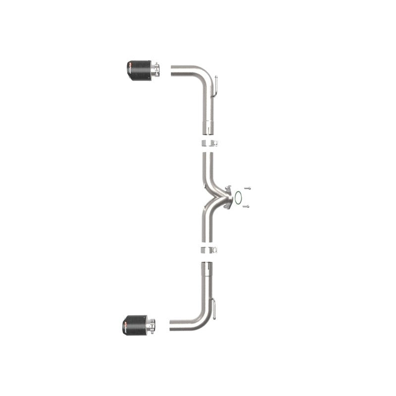 aFe Takeda 2-1/2in 304 SS Axle-Back Exhaust w/ Carbon Fiber Tips 14-18 Mazda 3 L4 2.0L/2.5L