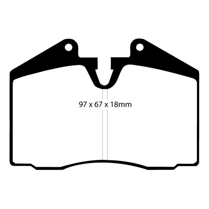 EBC Redstuff Brake Pads -  89-95 Ferrari 348 3.4 Redstuff Front/Rear Brake Pads (Axle Set Only)