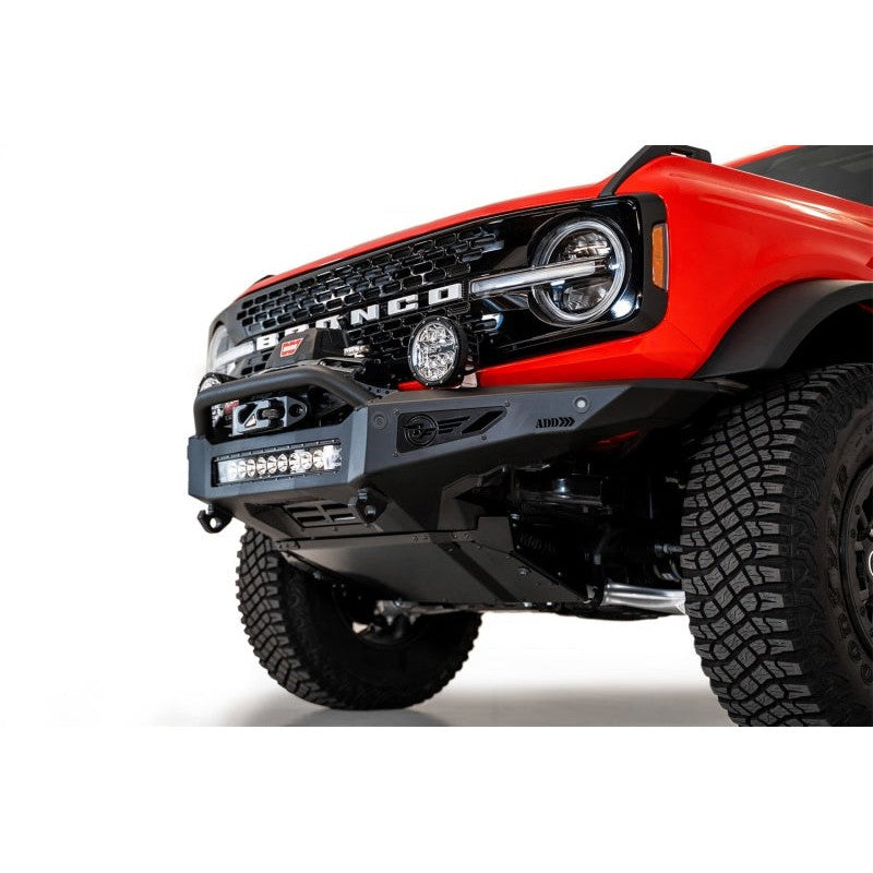 Addictive Desert Designs 2021+ Ford Bronco Rock Fighter Front Bumper - Hammer Black