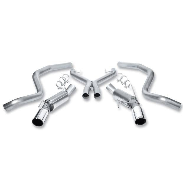 Borla Cat-Back System w/X-Pipe (Tip: 4 RD x 12) - Ford Mustang GT 05-09 - T1 Motorsports
