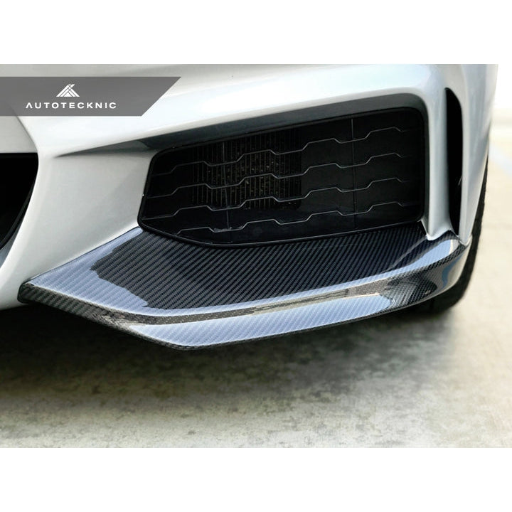 AutoTecknic Carbon Fiber Performance Style Front Splitters - F32 | F33 | F36 4-Series W/ M-Sport Package - T1 Motorsports