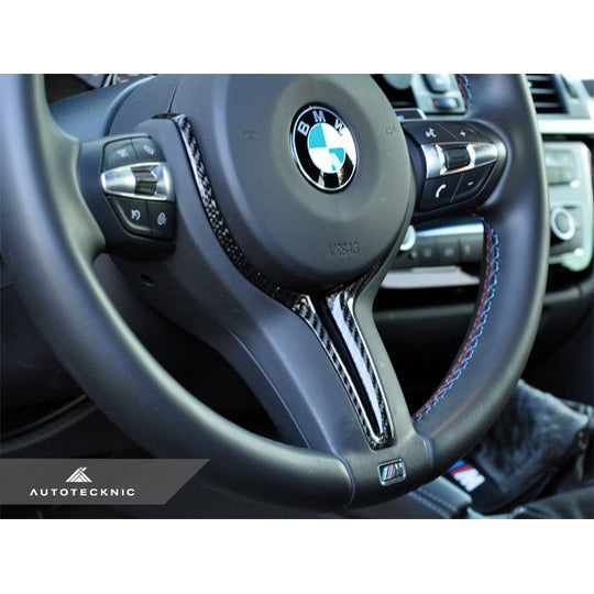 AutoTecknic Carbon Fiber Steering Wheel Trim - F80 M3 | F82 M4 | F10 M5 LCI | F06/ F12/ F13 M6 - T1 Motorsports