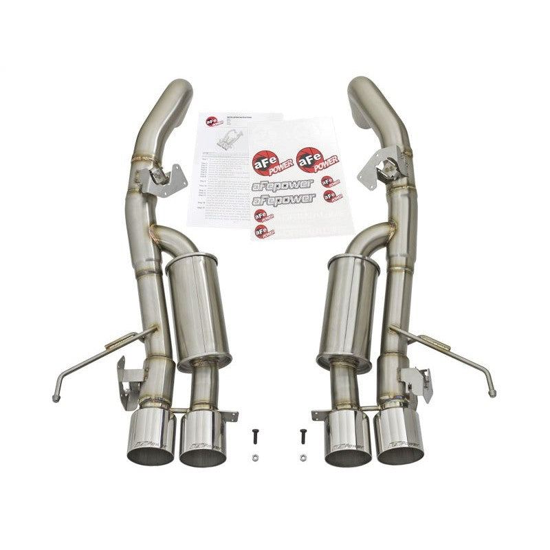 aFe MACHForce XP 3in-2 1/2in Axle Back 304SS Exhaust w/ Polished Tips 14-17 Chevy Corvette V8-6.2L