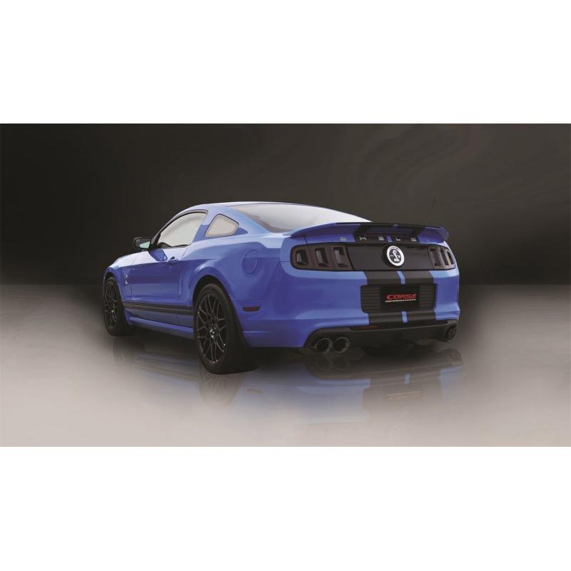 Corsa Sport Axle-Back Exhaust w/ X-Pipe - Black Tips - 2013-2014 Ford Mustang Shelby GT500 5.8L V8