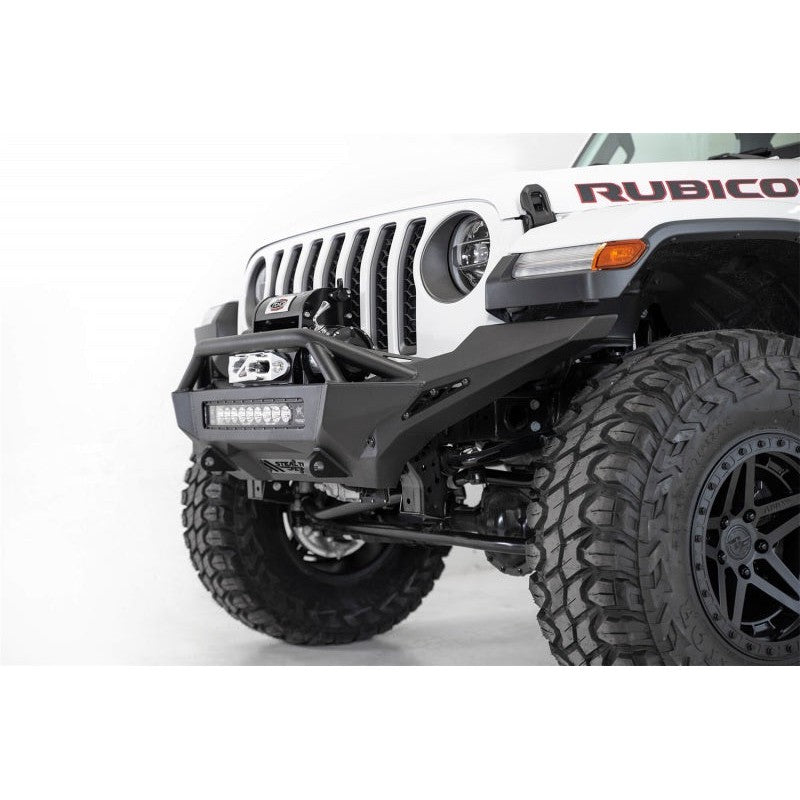Addictive Desert Designs 2020 Jeep Gladiator JT Stealth Fighter Front Bump w/ Top Hoop & Winch Mount