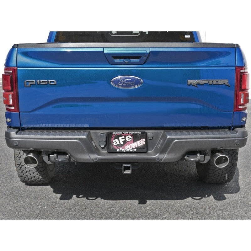 aFe MACHForce-XP 3in to 3-1/2in 304 SS Cat-Back Exhaust w/Polished Tips 17-18 Ford F-150 Raptor 3.5L