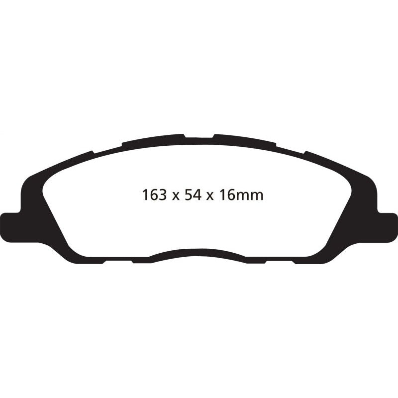 EBC Redstuff Brake Pads -  13-14 Ford Mustang 3.7 (A/T+Performance Pkg) - Front Brake Pads