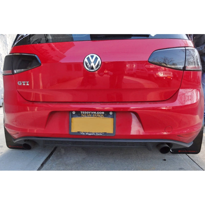Rally Armor 15-21 VW Golf/GTI/TSI Black UR Mud Flap w/ Red Logo - T1 Motorsports