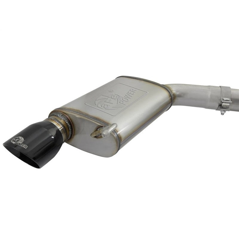 aFe MACHForce XP 3in 304 SS Cat-Back Exhausts w/ Black Tips 15-17 Ford Mustang GT V8-5.0L/V6-3.7L