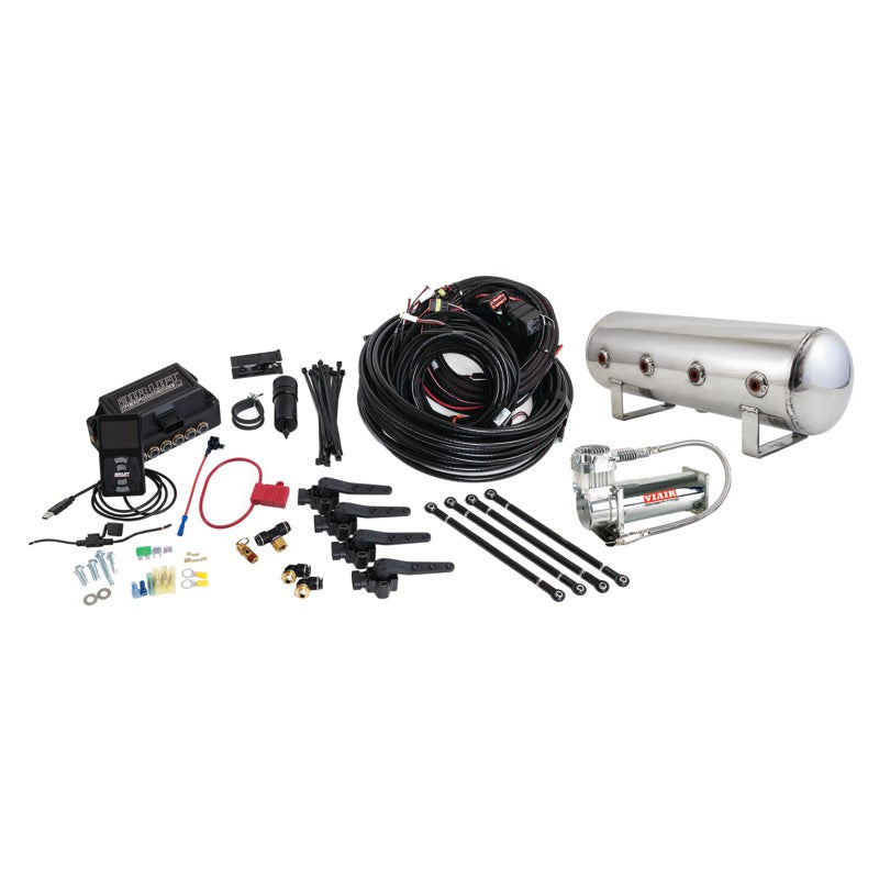 Air Lift Performance 3H (3/8 Air Line 2.5 Gal  Polished Aluminum Tank VIAIR 444C Comp)