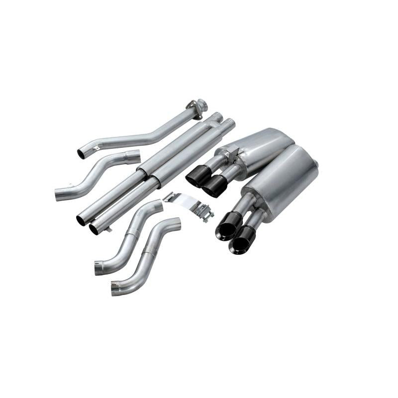 Corsa Sport Cat-Back Exhaust (Black Tips) - 1996 Chevrolet Corvette C4 5.7L V8 LT4