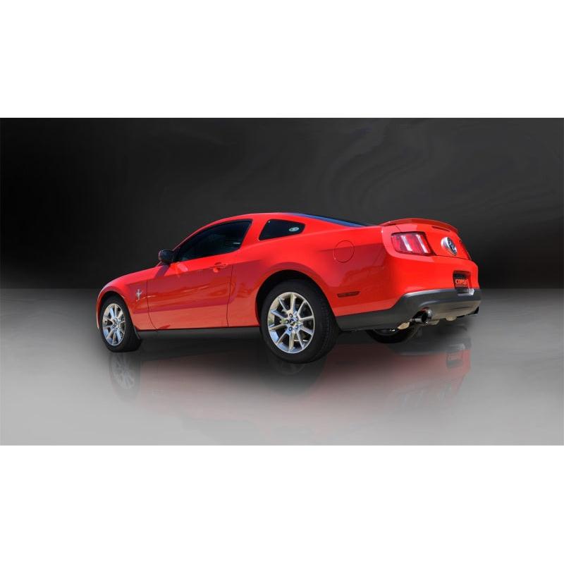Corsa 11-13 Ford Mustang 3.7L V6 Black Sport Axle-Back Dual Rear Exhaust