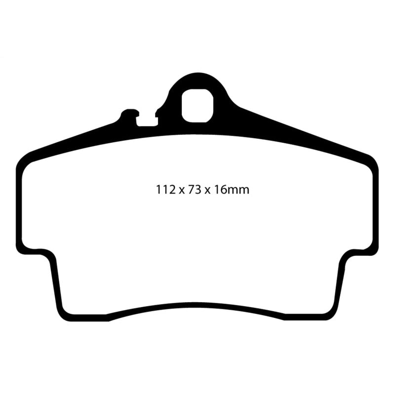 EBC Redstuff Brake Pads -  98-05 Porsche 911 (996) (Cast Iron Rotor only) 3.4 Carrera 2 - Rear Brake Pads