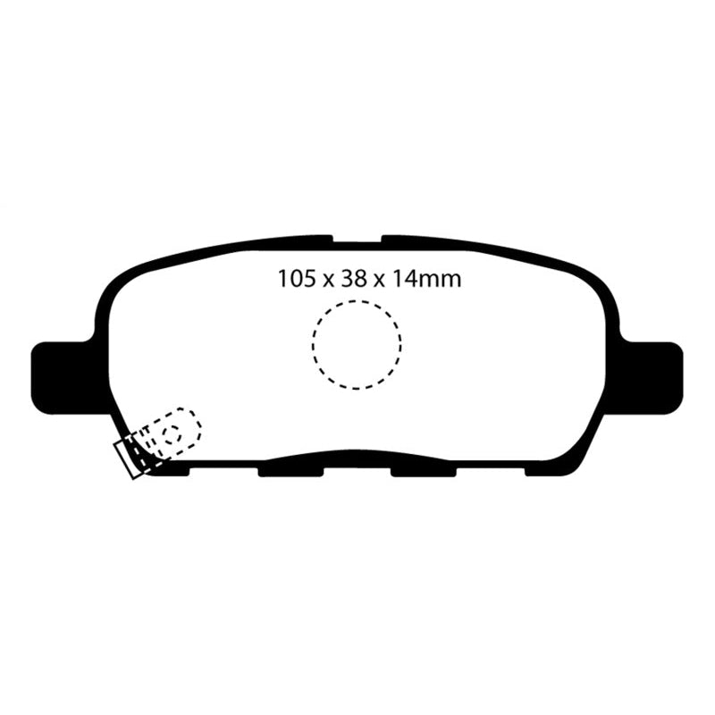 EBC Redstuff Brake Pads -  08-13 Infiniti EX35 3.5 - Rear Brake Pads - T1 Motorsports
