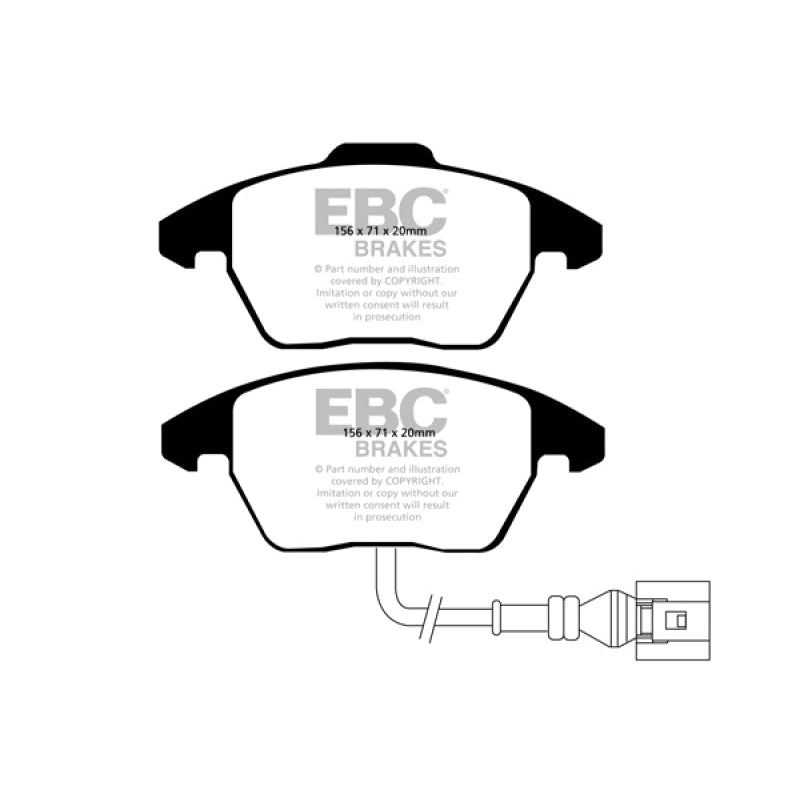 EBC Redstuff Brake Pads -  06-13 Audi A3 2.0 Turbo (Girling rear caliper) - Front Brake Pads