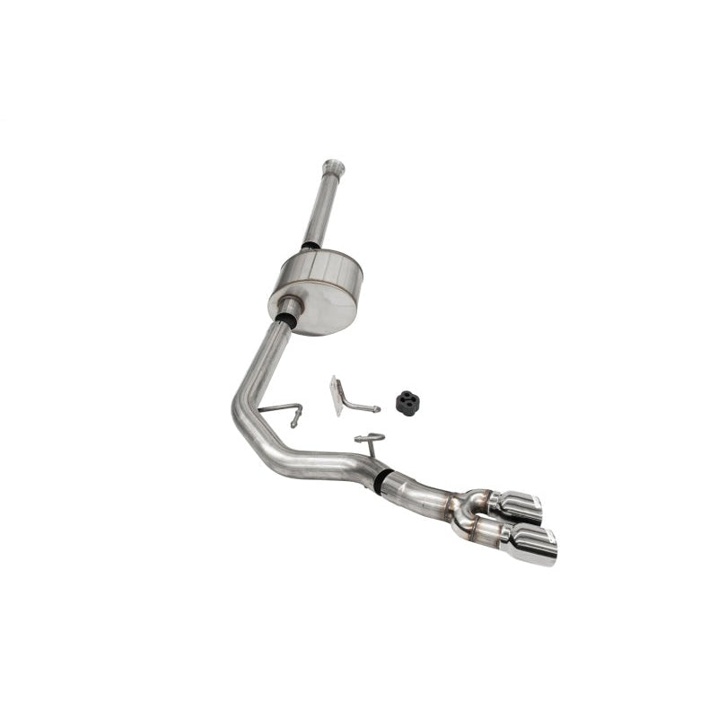 Corsa Xtreme Cat-Back - Front of Tire Exit-Polished Tips -  2021-2024 Ford F-150 SuperCab/6.5in Bed 5.0L V8